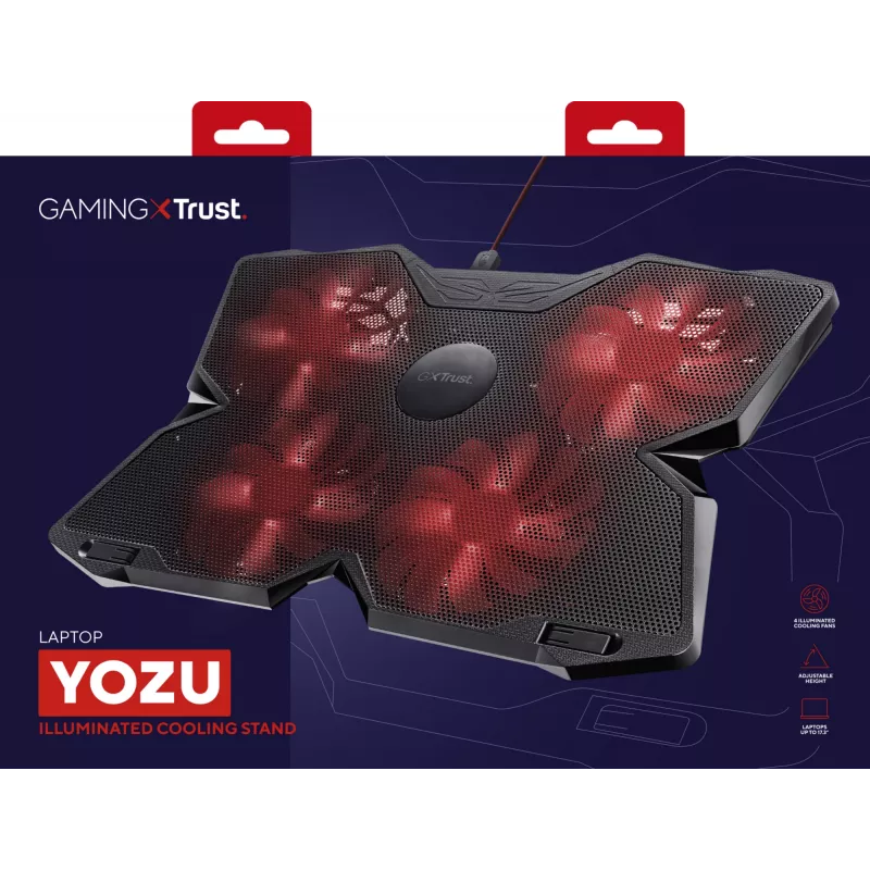 Trust GXT 278 aušinimo stovas nešiojamam kompiuteriui 43,9 cm (17,3 colio) Juodas