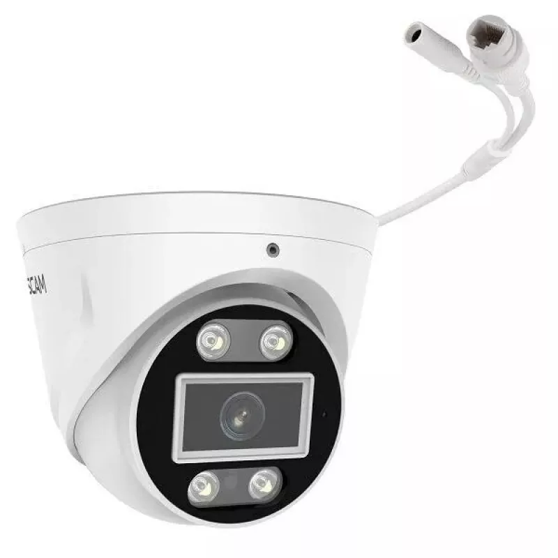 IP stebėjimo kamera Foscam T5EP 5MP PoE kupolinė, 3072×1728, 4 mm objektyvas, PoE (IEEE 802.3af), IP66, naktinis matymas 20 m, microSD iki 256 GB