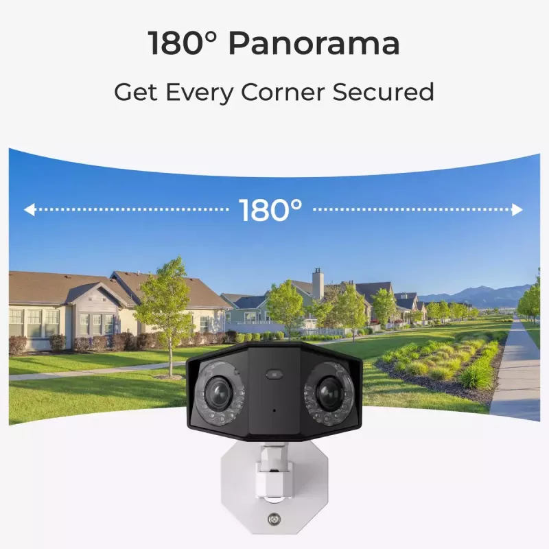 IP apsaugos kamera Reolink Duo P730 4K, 8 MP, 4608×1728 @20 fps, PoE/DC, IP66, PIR, 30 m IR, MicroSD iki 256 GB