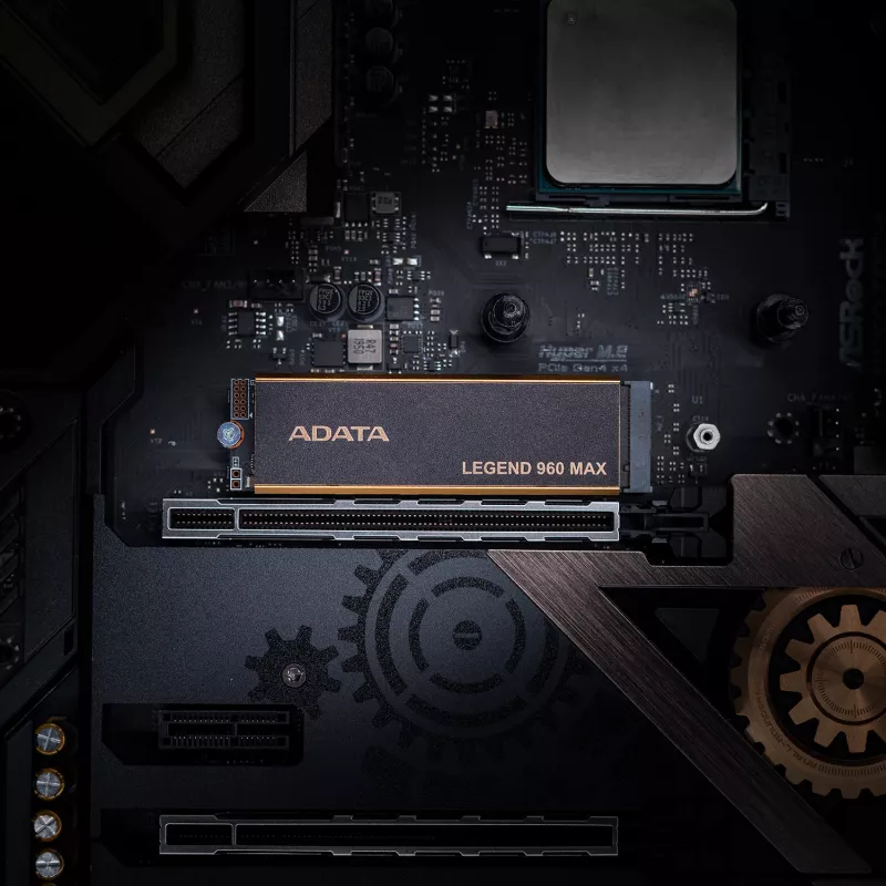 Vidinis M.2 2280 NVMe SSD ADATA LEGEND 960 MAX 1 TB PCIe 4.0, skaitymas 7400 MB/s, rašymas 6000 MB/s, 3D NAND