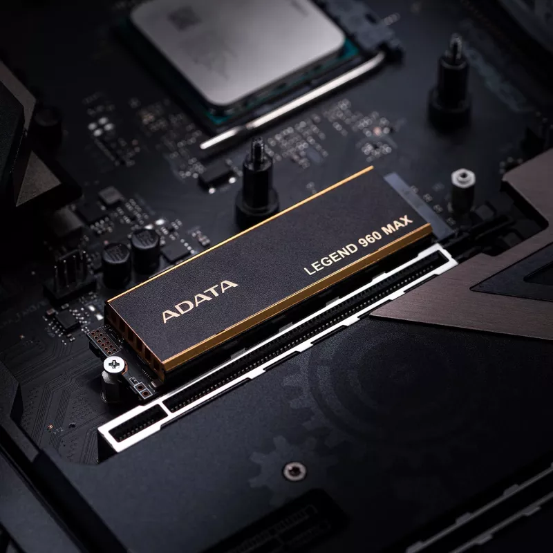 Vidinis M.2 2280 NVMe SSD ADATA LEGEND 960 MAX 1 TB PCIe 4.0, skaitymas 7400 MB/s, rašymas 6000 MB/s, 3D NAND