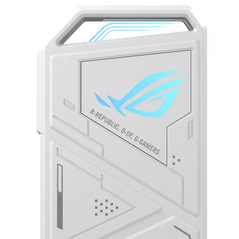 SSD dėklas ASUS ROG Strix Arion White Edition — M.2 PCIe, USB Type-C 10 Gbit/s, vienam diskui