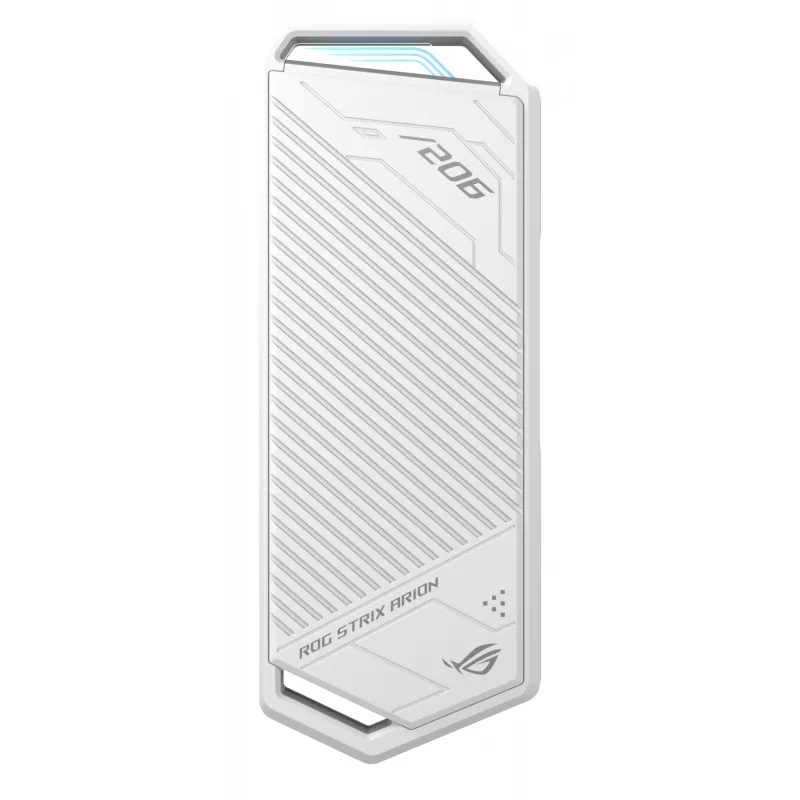 SSD dėklas ASUS ROG Strix Arion White Edition — M.2 PCIe, USB Type-C 10 Gbit/s, vienam diskui