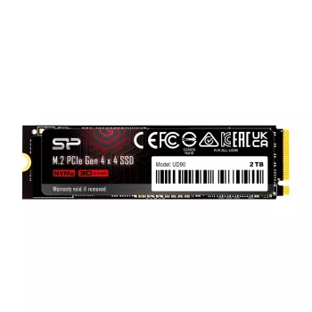 M.2 NVMe SSD Silicon Power UD90 2 TB PCIe 4.0 2280, 5000/4800 MB/s, 3D NAND, NVMe 1.4