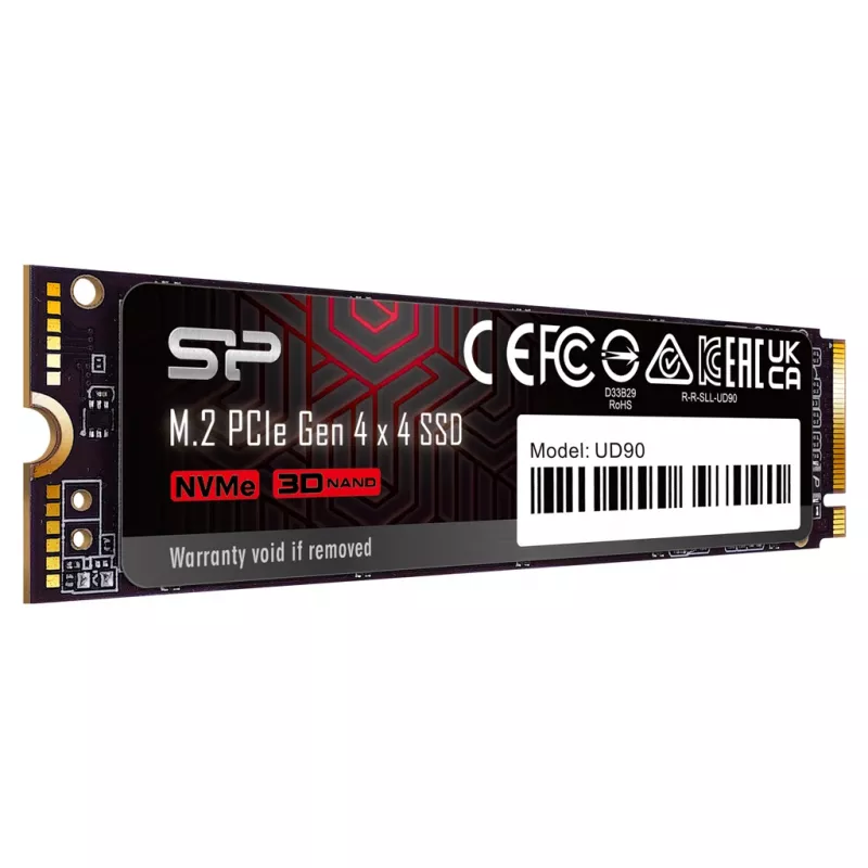 M.2 NVMe SSD Silicon Power UD90 2 TB PCIe 4.0 2280, 5000/4800 MB/s, 3D NAND, NVMe 1.4