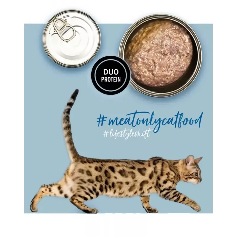 3Coty šlapias maistas suaugusioms katėms su kalakutiena ir vištiena, 80 g
