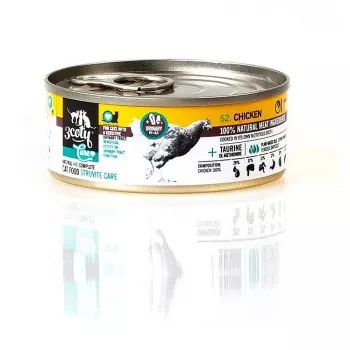 Šlapias kačių ėdalas 3coty Chicken Struvite care 80 g – maišelis suaugusioms katėms, vištiena, visavertis pašaras
