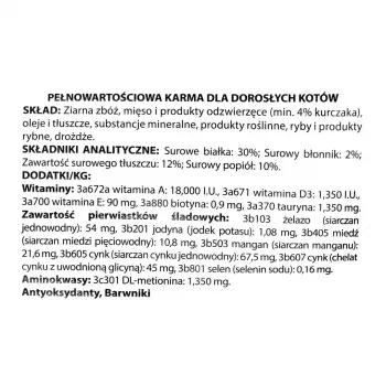 Sausas kačių ėdalas DIVINUS Cat Complete 20 kg – suaugusių kačių palaikymo dieta, vištiena, 30% baltymų, 12% riebalų