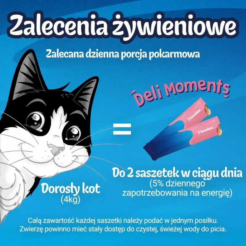 Šlapi skanėstai katėms Purina Felix Deli Moments lašišos pastos 4 x 10 g tūtelės