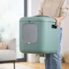 Kačių tualetas rotho Biala XL Green Easy Clean Design – didelis plastikinis tualetas su anglies filtru, 499×576×614 mm