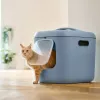 rotho Biala XL didelis plastikinis katės kraiko dėžė mėlyna su anglies filtru ir pakabinimo anga 576×499×614 mm 2,5 kg
