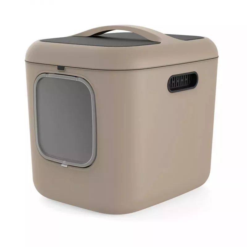 Kačių tualetas Rotho Biala XL Cappuccino – plastikinis padėklas su anglies filtru ir pakabinimo anga, 499×614×576 mm, 2,5 kg