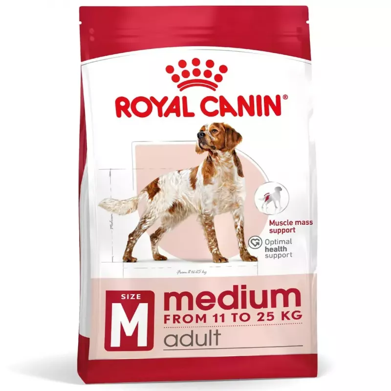 Sausas šunų ėdalas Royal Canin Medium Adult – vištiena ir kiauliena, 4 kg