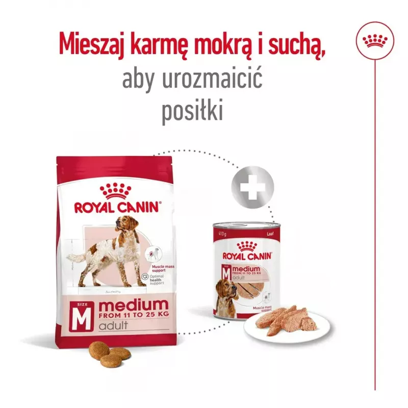 Sausas šunų ėdalas Royal Canin Medium Adult – vištiena ir kiauliena, 4 kg