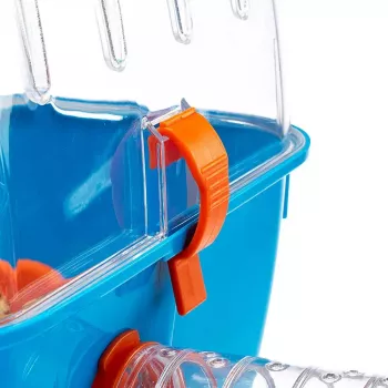 Narvelis žiurkėnams FERPLAST Combi 2, mėlynas permatomas, 795×295×263 mm, technopolimeras