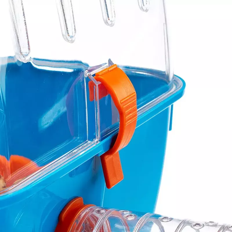 Narvelis žiurkėnams FERPLAST Combi 2, mėlynas permatomas, 795×295×263 mm, technopolimeras
