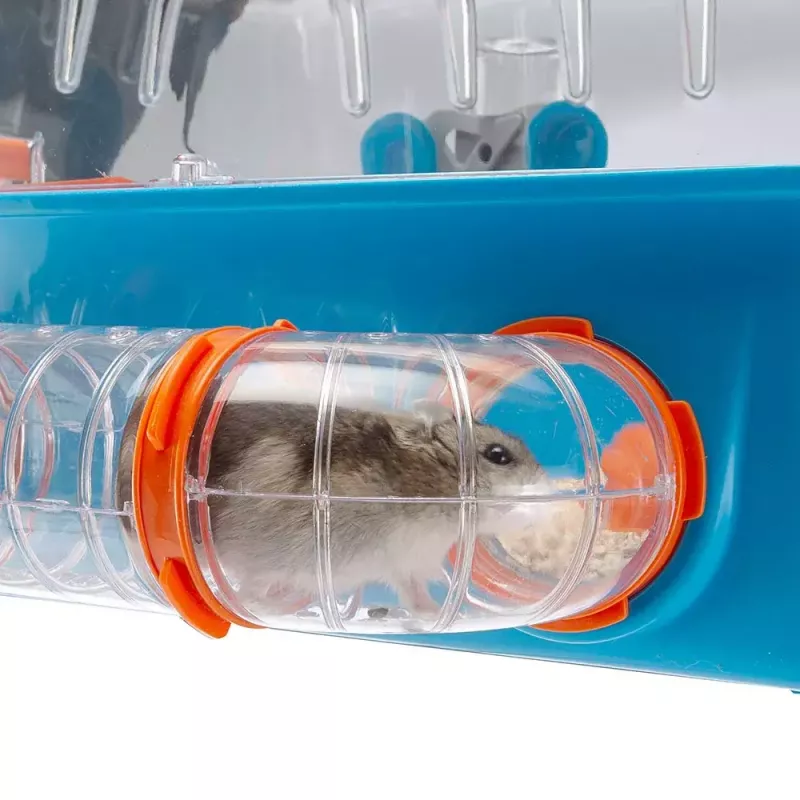 Narvelis žiurkėnams FERPLAST Combi 2, mėlynas permatomas, 795×295×263 mm, technopolimeras