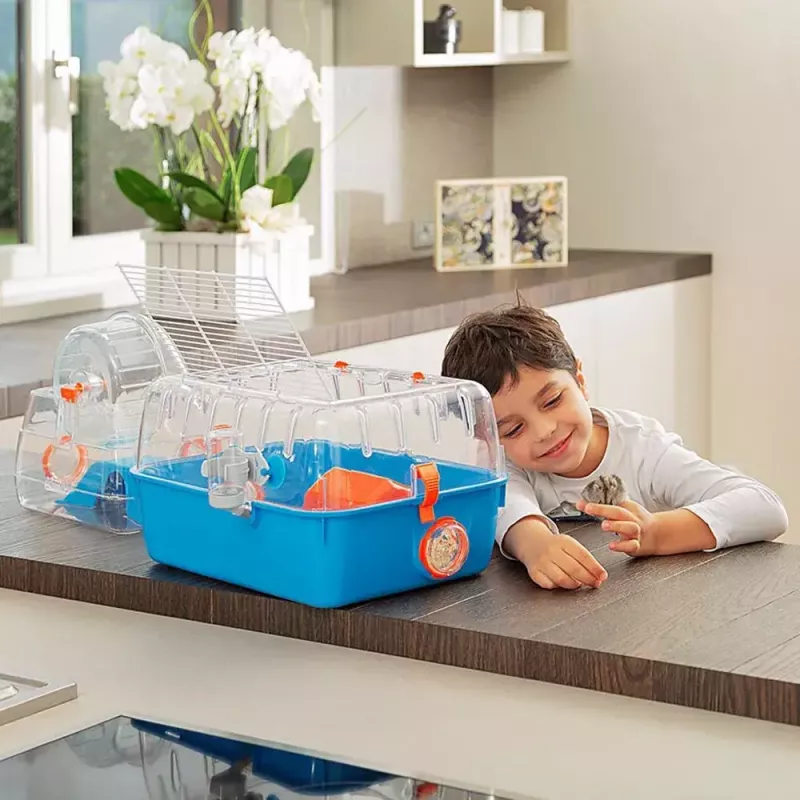 Narvelis žiurkėnams FERPLAST Combi 2, mėlynas permatomas, 795×295×263 mm, technopolimeras