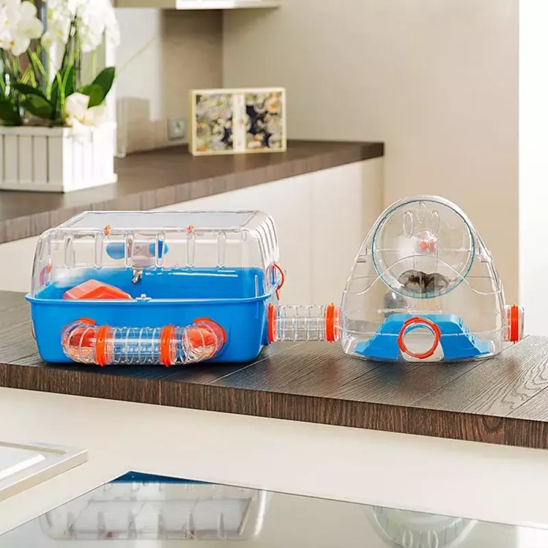 Narvelis žiurkėnams FERPLAST Combi 2, mėlynas permatomas, 795×295×263 mm, technopolimeras