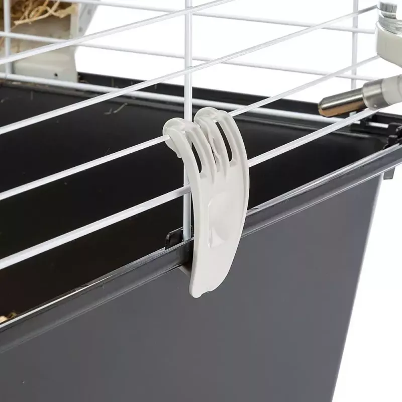 Narvas jūrų kiaulytėms FERPLAST Casita 80 780×480×500 mm, metalas ir plastikas, pilka/juoda-balta