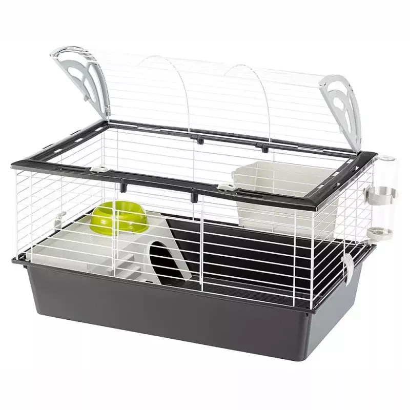 Narvas jūrų kiaulytėms FERPLAST Casita 80 780×480×500 mm, metalas ir plastikas, pilka/juoda-balta