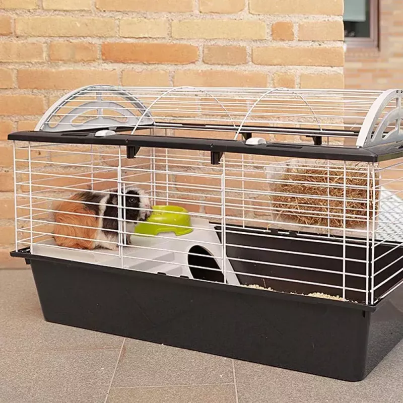 Narvas jūrų kiaulytėms FERPLAST Casita 80 780×480×500 mm, metalas ir plastikas, pilka/juoda-balta