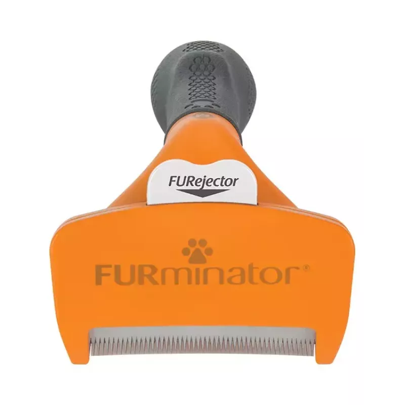 FURminator FUR151388 šalinimo šepetys vidutiniams šunims (10–25 kg), trumpas kailis, pilkai oranžinis