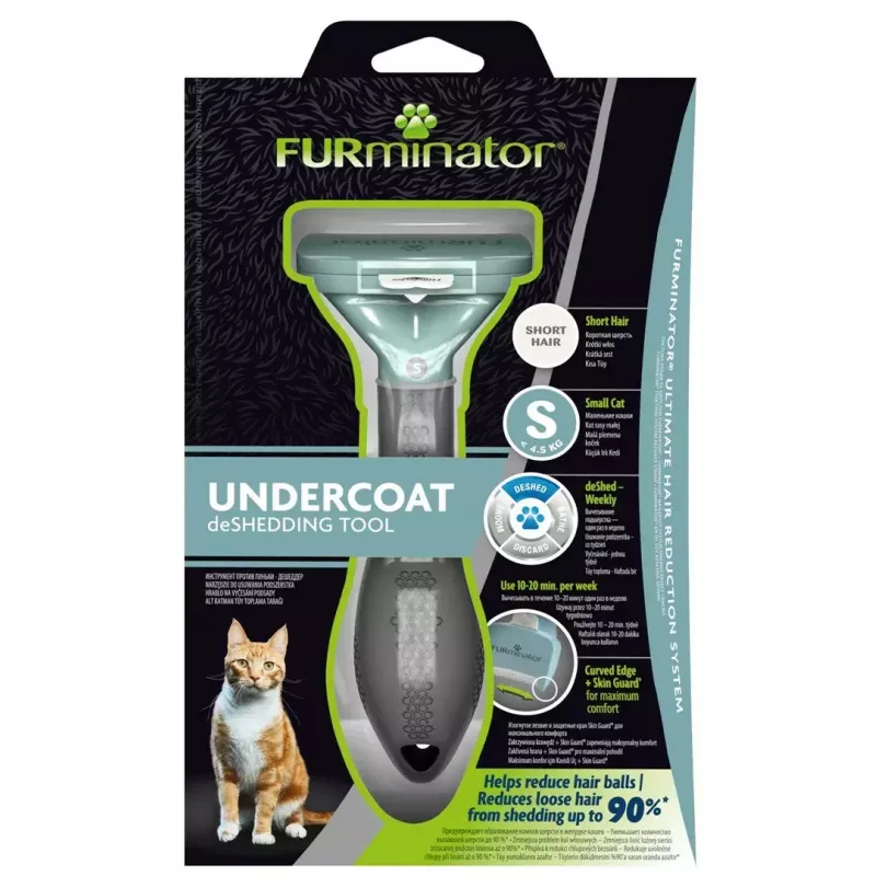 FURminator FUR151296 katės šepetys – mažas, ilgaplaukių mažų veislių katėms, juodas, 200 g