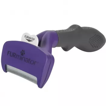 FURminator M/L šalinimo įrankis trumpaplaukėms katėms su ergonomiška rankena ir nerūdijančio plieno briauna, 270 g