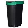 Trijų sekcijų atliekų rūšiuotuvas rotho Twist 3 × 25 L (technopolimeras, juoda, 252×333×476 mm)