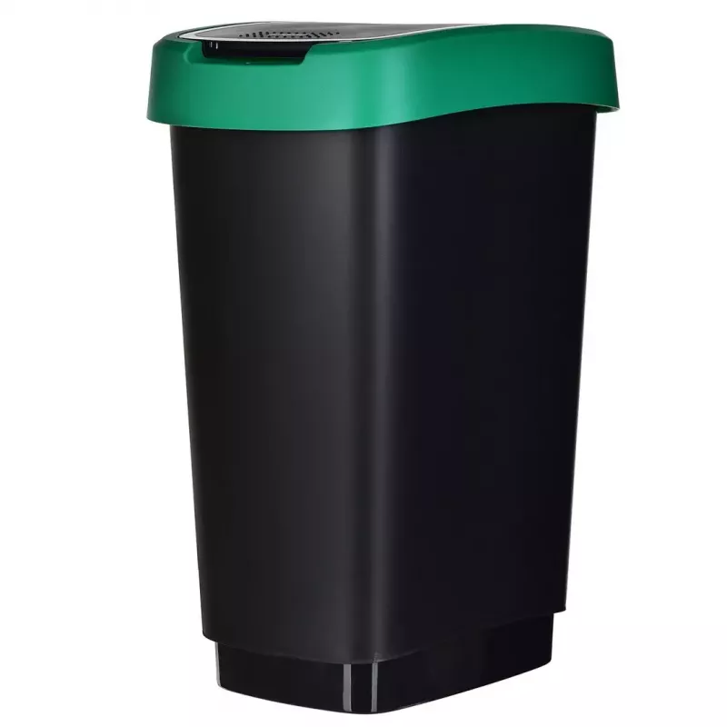 Trijų sekcijų atliekų rūšiuotuvas rotho Twist 3 × 25 L (technopolimeras, juoda, 252×333×476 mm)