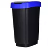Trijų sekcijų atliekų rūšiuotuvas rotho Twist 3 × 25 L (technopolimeras, juoda, 252×333×476 mm)