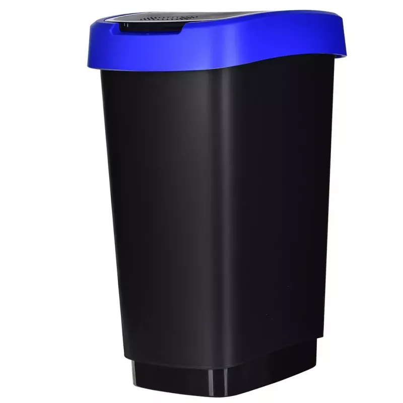 Trijų sekcijų atliekų rūšiuotuvas rotho Twist 3 × 25 L (technopolimeras, juoda, 252×333×476 mm)