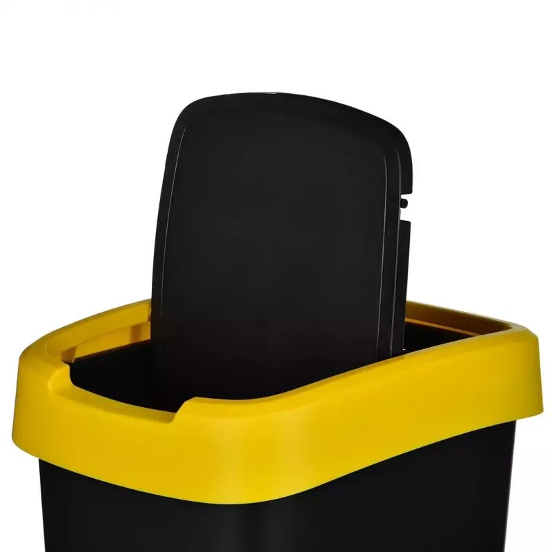 Trijų sekcijų atliekų rūšiuotuvas rotho Twist 3 × 25 L (technopolimeras, juoda, 252×333×476 mm)