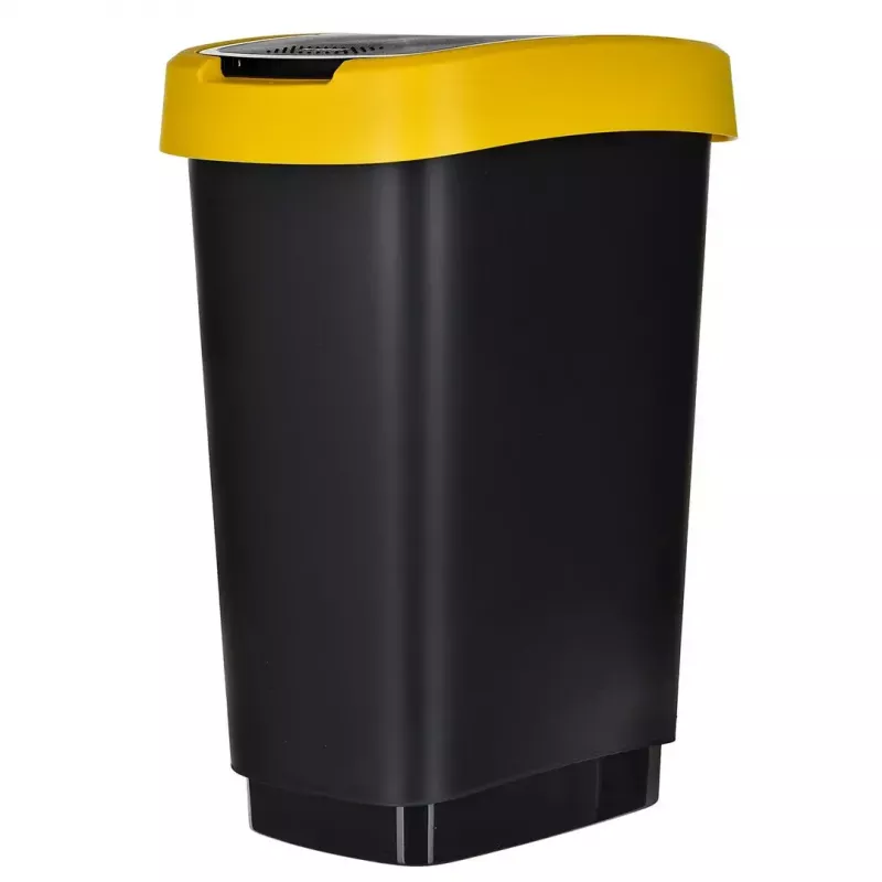 Trijų sekcijų atliekų rūšiuotuvas rotho Twist 3 × 25 L (technopolimeras, juoda, 252×333×476 mm)