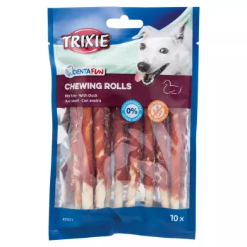 Trixie Denta Fun Duck kramtomi dantų valymo ritinėliai šunims 80 g (10 vnt.)