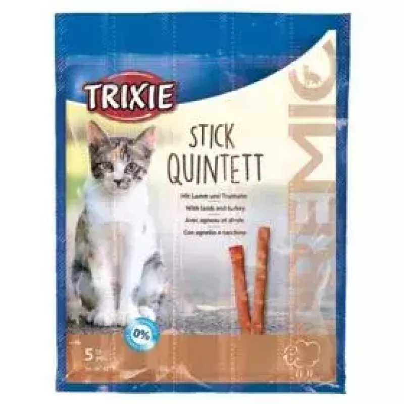 Papildomi mėsiški skanėstai katėms Trixie 42723, kalakutienos skonio, 25 g paketėlis, pakuotė po 5 vnt., baltymų 33,5%, riebalų 20%