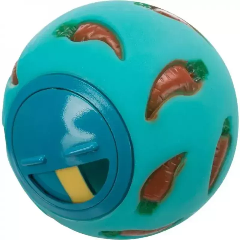 Trixie TX-6275 kamuolys su skanėstais triušiams, plastikinis, Ø 7 cm, įvairių spalvų