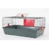 Narvelis graužikams ZOLUX Classic 80 – dviejų lygių metalo ir plastiko, 800×430×330 mm, 31 mm tarpeliai, pilkai raudonas
