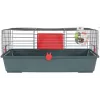 Narvelis graužikams ZOLUX Classic 80 – dviejų lygių metalo ir plastiko, 800×430×330 mm, 31 mm tarpeliai, pilkai raudonas