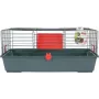 Narvelis graužikams ZOLUX Classic 80 – dviejų lygių metalo ir plastiko, 800×430×330 mm, 31 mm tarpeliai, pilkai raudonas