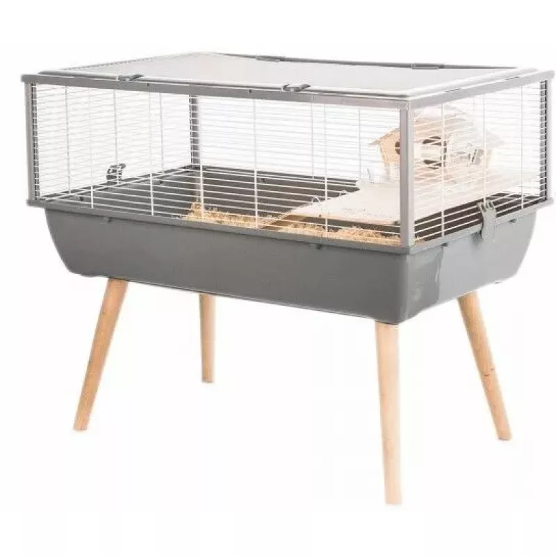 Narvas graužikams ZOLUX Neo Nigha H36, 2 aukštai, plastikinis padėklas, 780×480×360 mm, pilka
