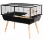 Narvelis graužikams ZOLUX Neo Nigha small H36 juodas, medinis, 780×360×480 mm, su bėgimo ratuku