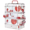 Narvelis graužikams ZOLUX Rody3 Trio – metalinis/plastikinis, 410×270×530 mm, 3 kg, su bėgimo ratuku