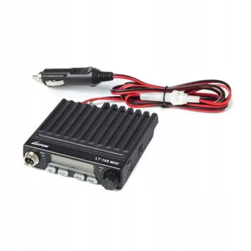Automobilinis CB radijas Luiton LT-198, 40 AM/FM kanalų, 4 W, 12–24 V, juodas, su cigarečių žiebtuvėlio kištuku
