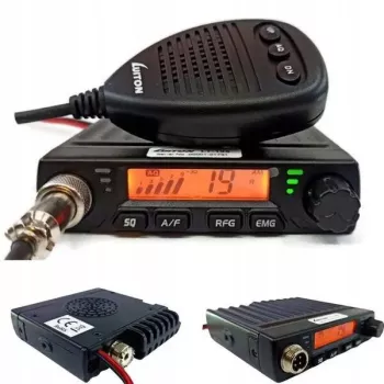 Automobilinis CB radijas Luiton LT-198, 40 AM/FM kanalų, 4 W, 12–24 V, juodas, su cigarečių žiebtuvėlio kištuku
