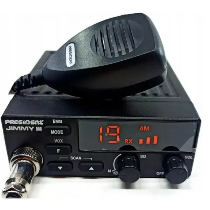 CB radijo stotis President Jimmy III AM/FM 4W maitinimas 12V