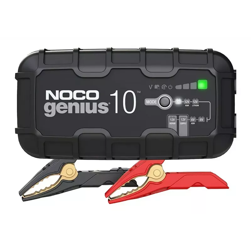 Automatinis baterijų kroviklis NOCO GENIUS10 EU 10 A 6V ir 12V švino rūgšties, Li‑Ion, AGM, Gel akumuliatoriams su priežiūra ir desulfatacija