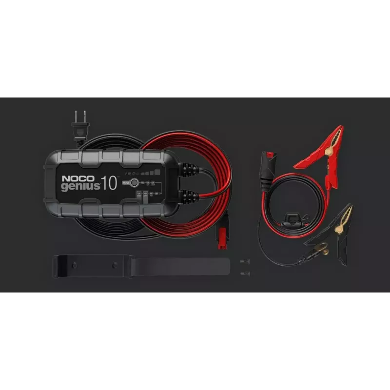 Automatinis baterijų kroviklis NOCO GENIUS10 EU 10 A 6V ir 12V švino rūgšties, Li‑Ion, AGM, Gel akumuliatoriams su priežiūra ir desulfatacija