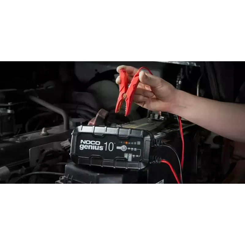 Automatinis baterijų kroviklis NOCO GENIUS10 EU 10 A 6V ir 12V švino rūgšties, Li‑Ion, AGM, Gel akumuliatoriams su priežiūra ir desulfatacija